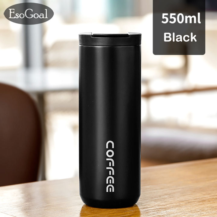 EsoGoal 550ML bình giữ nhiệt Thermos Cup Stainless Steel Office Cup Coffee  Cup Thermos Bottle Leak Proof Travel Gift Cup New Design Cup Coffee  Insulation Cup Thermal Flask Hot Water Coffee Cup |