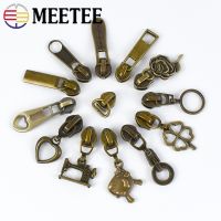 ☃™ 5/10Pcs Bronze 5 Sewing Zipper Sliders for Nylon Zippers By The Meter Bag Zips Pulls Heads Repair Kits DIY Accessories