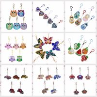 5pcs 5D diamond painting animal character DIY keychain diamond bag pendant jewelry mosaic decoration pattern handmade gift woman