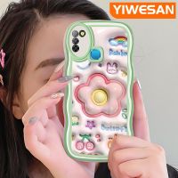 YIWESAN เคสสำหรับ Infinix Smart 5 Hot 10 Lite เคส X657C X657ลายการ์ตูนดอกไม้ผีเสื้อดีไซน์ใหม่ขอบครีมกันกระแทกแบบใสนิ่มเคสโปร่งใสลายกล้องถ่ายรูปเคสมือถืออ่อนโยนแบบเรียบง่าย