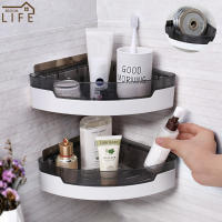 Corner Bathroom Shelf Shampoo Storage Rack Holder Organizer Kitchen Seasoning Rack Wall-mounted Home Decor Bathroom Accessories