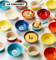 LE CREUSET สีเย็นสโตนแวร์18เซนติเมตรข้าวโอ๊ตก๋วยเตี๋ยวชามซุปสร้างสรรค์ครัวเรือนเดียวชามสลัดขนาดใหญ่