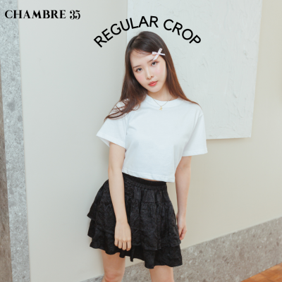 CHAMBRE35 Regular Crop Tee เสื้อครอป สัมผัสนุ่ม ใส่สบาย ไม่ย้วย เนื้อผ้าผลิตจาก CVC Cotton 100%