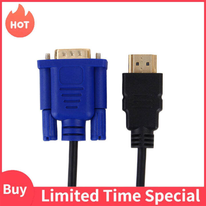 อะแดปเตอร์แปลง-hdmi-เป็น-vga-สายแปลงสัญญาณวิดีโอ-hdmi-hd-1-8-p-ตัวผู้เป็น-vga-ตัวผู้สำหรับพีซีแล็ปท็อปยาว1080เมตร