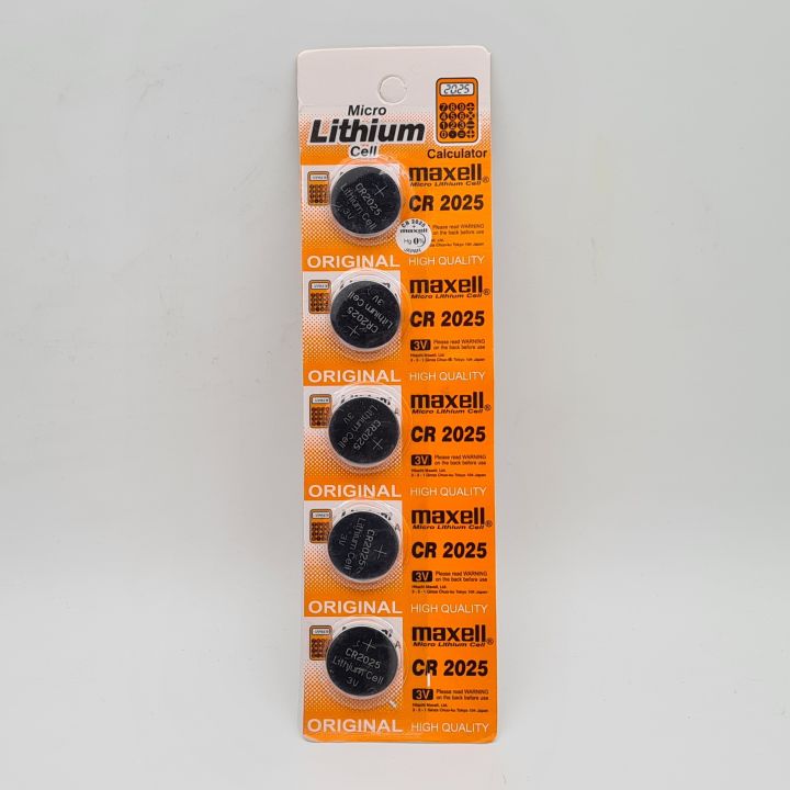 1 Lembar Isi 5 Baterai Cr2025 Lithium 3v Batre Baterai Jam Tangan