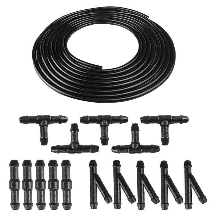 Universal Windshield Washer Nozzle Fluid Hose Kit with Hose Connectors