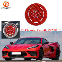 สำหรับ Chevrolet Corvette C8 2020 2021 2022 2023 Start Engine Push Start ปุ่ม Trim สติกเกอร์ตกแต่ง Mouldings ภายใน