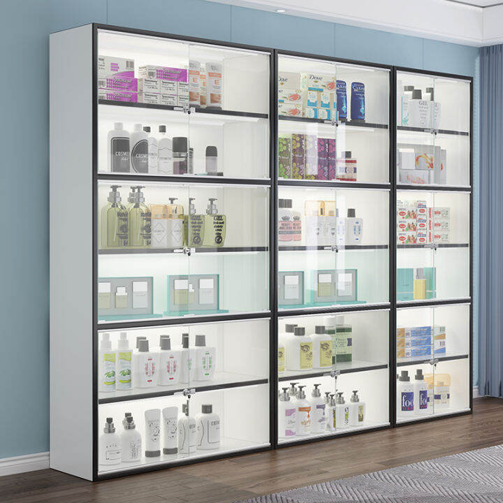 Glass display with lock commercial glass door gift