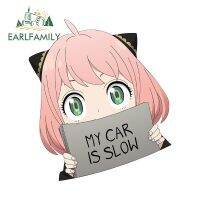 【cw】 13cm x 11.4cm for Spy Forger Car Is Slow Stickers Anime Decals Door Protector 【hot】