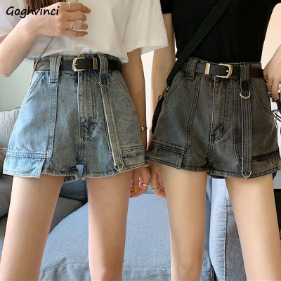 Shorts Women Summer Denim High-waist Pockets Buttons Wide-leg Korean-style Womens Short Chic Fashion BF Street Wear Casual Retro