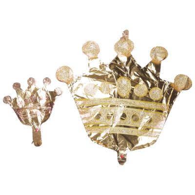 14PCS Crown Balloons Gold Foil Crown Balloon for Birthday Wedding Party Baby Shower Decorations 4 Giant and 10 Mini Size
