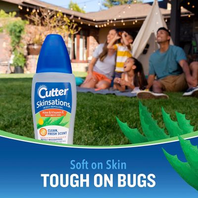Cutter สเปรย์พ่นกันยุง  Skinsations Insect Repellent
