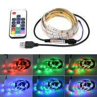 0.5M-5M USB LED Tape Ribbon 3528 SMD Flexible RGB LED Strip with RF Conteoller Cabinet TV Screen Mirror Backlight Decor Lighting