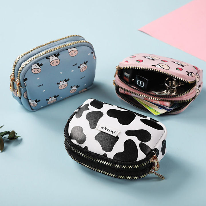 id-card-storage-bag-large-wallet-ladies-purses-cute-wallet-new-wallet-double-zip-wallet-printed-wallet