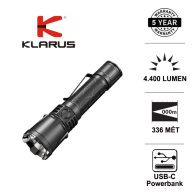 Đèn pin siêu sáng phản ứng nhanh KLARUS XT21X PRO độ sáng 4.400 lumen chiếu xa 336m cổng sạc USB-C chức năng sạc dự phòng pin sạc 21700 5000mAh (kèm theo) thumbnail