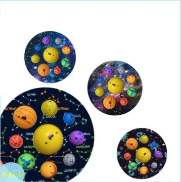 Pop Eight Planets Solar System Simple Dimple Fidget Sensory Toy Stress  Relief SENS Brain Teasers