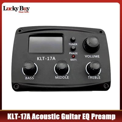 {:”》 KLT-17A กีตาร์อะคูสติก AQ Preamp 70*48มม. พร้อมเครื่องรับสัญญาณดิจิทัล3แบนด์อีควอไลเซอร์ EQ พร้อมกีตาร์ Pickup จูนเนอร์