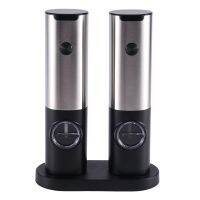 Electric Salt and Pepper Grinder Set with USB Rechargeable, Adjustable Coarseness Electronic Spice Pepper Mill Shakers