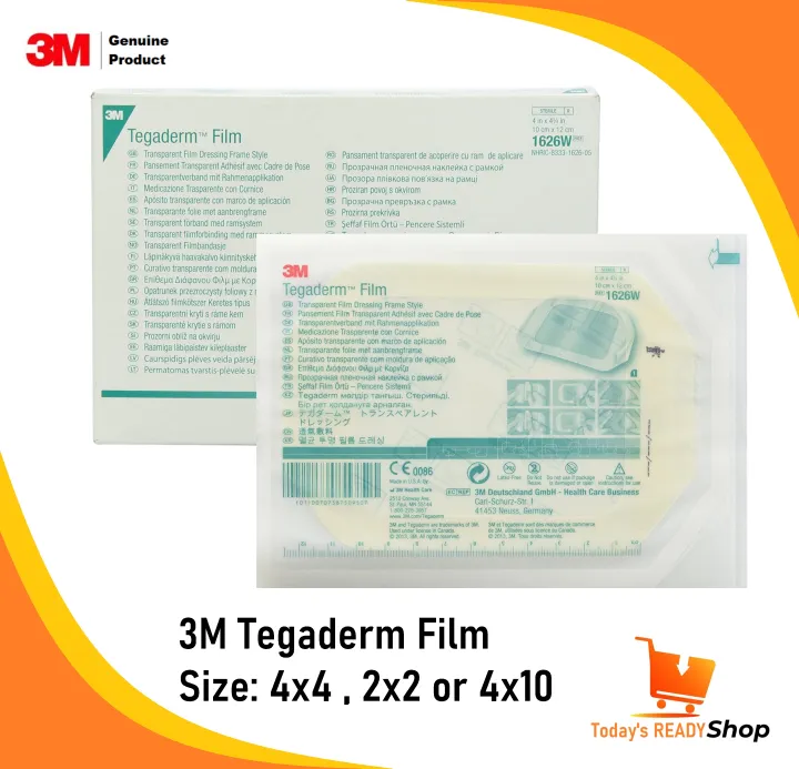 Tegaderm Film 3M Brand Size 4 inches x 4 3/4 inches 1626W (10 pieces