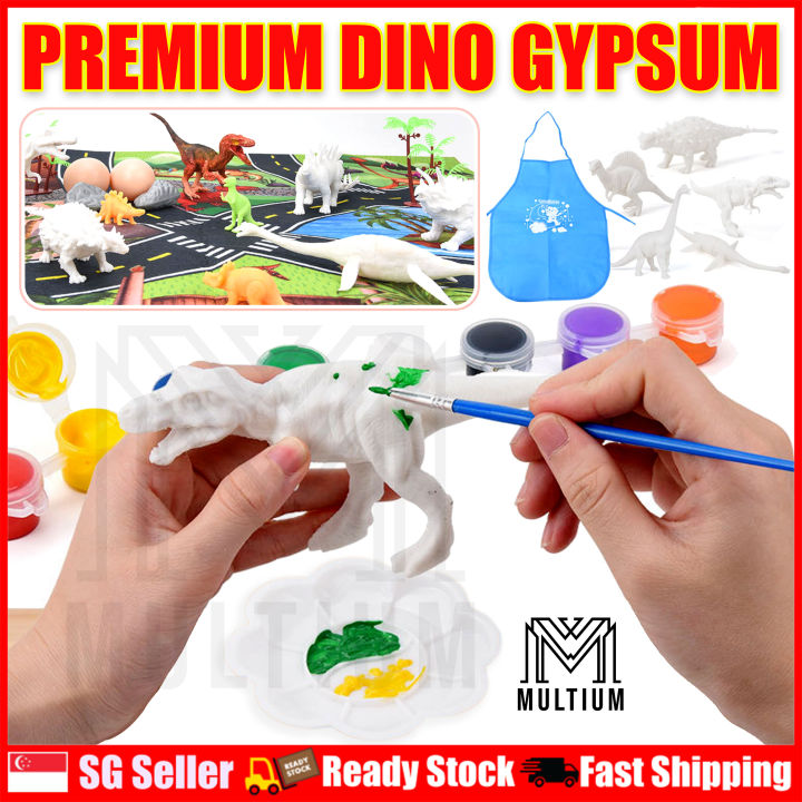 Premium Dino Gypsum | Children Craft Gypsum Painting | Princess Toys ...