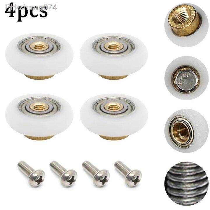SHOWER DOOR ROLLERS Wheels Runner Sliders Twin Bottom 19/23/25/27mm Dia