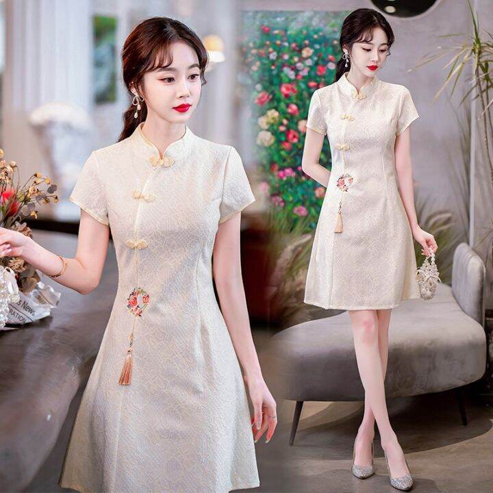 Jodie 2023 Women Qipao Traditional Chinese Clothes New Lace Embroidery ...