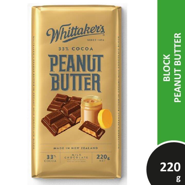 Whittakers Peanut Butter Chocolate Block, 250g | Lazada