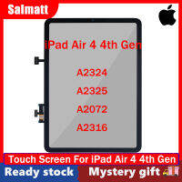 Salmatต้นฉบับ10.9 ”หน้าจอสัมผัสสำหรับ iPad Air 4 4th Gen 10.9" 2020 A2325 A2324 A2072หน้าจอสัมผัส A2316การประกอบจอแสดงผล (หน้าจอสัมผัสของ iPad เท่านั้นไม่หน้าจอ LCD)