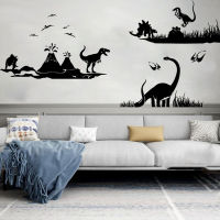 Large Dinosaur World Volcano Wall Decal Playroom Bedroom Jurassic Park Wildlife Woodland Travel Dino Animal Tree Wall Sticker