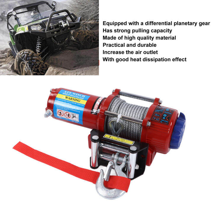 Steel Winches Winch Kit 4500lb 12VDC W/Roller Fairlead Mount Plate Hook