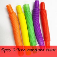 5pcs Colorful Plastic Pop Tube Coil Children Kid Creative Magical Circle Funny Educational Folding Toy Anxiety Stress Relif DDJ