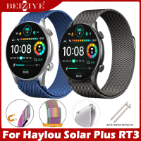 For Haylou Solar Plus RT3 สาย นาฬิกา สมาร์ทวอทช์ สายนาฬิกาข้อมือสำหรับ For Haylou Solar Plus RT 3 สายนาฬิกา Milanese Loop Metal Strap Watchband no case Accessories