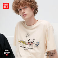 U Home เสื้อยืดพิมพ์ลายผู้ชาย/ผู้หญิง (แขนสั้นพิมพ์ลายมิกกี้ฤดูร้อนใหม่