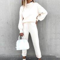 [COD] 2021 and Womens Sweatshirt Set AliExpress Collar Color Trousers Two-piece