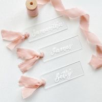 20 50pcs Table Cards Guest Rectangle Escort Wedding Name Setting Calligraphy Stationery