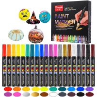 Paint Markers Pens on Almost Anything Never Fade Quick Dry and Permanent Oil-Based Waterproof Paint Marker Pen Set for Painting