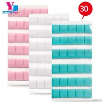 30 Pcs Reusable Clay Putty for Displaying Nails  Pink/White/Green  Nail Adhesive Glue Clay Professional Nails Art Practice Tools Adhesives Tape