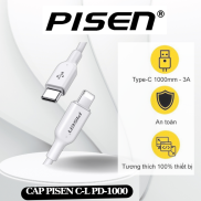 GIAO HỎA TỐC Cáp Sạc Pisen Lightning Quick & Type-C 3A Type-C to Lightning