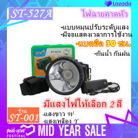 ST001 ไฟฉายคาดหัว LED   ST-527A มีจอLEDแสดงพลังงานแบต ไฟฉายหน้าใหญ่ ไฟฉายติดศรีษะ ไฟฉายติดหน้าผาก หัวไฟ กรีดยาง ส่องสัตว์ จับกบ จับแมลง