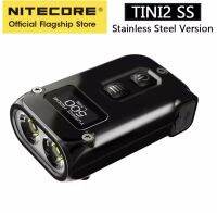 พร้อมส่ง NITECORE TINI2 SS Mini Keychain ไฟฉาย 500LM EDC ไฟฉายแบบชาร์จไฟได้ Li-Ion แบตเตอรี่สำหรับ Self-Defense