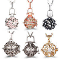 เม็กซิโกกระดิ่งเพลง Angel Ball Caller Locket สร้อยคอ Vintage การตั้งครรภ์สร้อยคอ Aromatherapy Essential Oil Diffuser Accessories-GONGXI