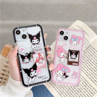 เข้ากันได้กับ iPhone 11 12 13 Mini 14 Pro Max 12 13 Mini X XR XS Max 8 7 6 Plus SE 2020เคสโปร่งใส Kuromi Melody สุดน่ารัก