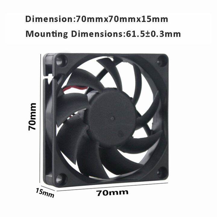 100-pcs-gdstime-2pin-7cm-70mm-cooler-fan-70-x-70-x-15mm-7015s-5v-dc-brushless-axial-industrial-flow-cooling-fan-cooling-fans