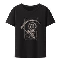 Funny Grim Reaper Skull Halloween Print T Shirt Men Women Short-sleev Loose Street Fashion  Shirt The Weeknd Casual Camisetas