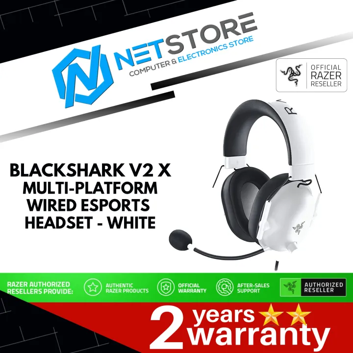 RAZER BLACKSHARK V2 X MULTI-PLATFORM WIRED ESPORTS HEADSET - WHITE ...