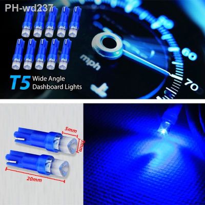 10pcs Blue T5 37 58 70 73 Car Auto Dashboard Gauge LED Wedge Side Light Bulbs