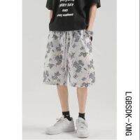 Triple AJapanese graffiti printed beach shorts mens tide nd ins fat plus size pants summer wear thin five-point pants