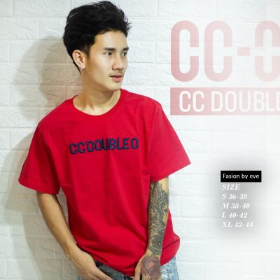 🍒🕉เสื้อยืดแขนสั้นงานปักนูน CC-OO (No.39)มีเก็บปลายทาง