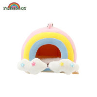 Twister.CK Pet Shelter House Soft Comfortable Plush Hut Sleeping Nest Hideout Cave Cage Toy Suitable For Guinea Pig Hamsters Mice