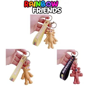 Yellow Rainbow Friends Roblox Keychain Clip Toy